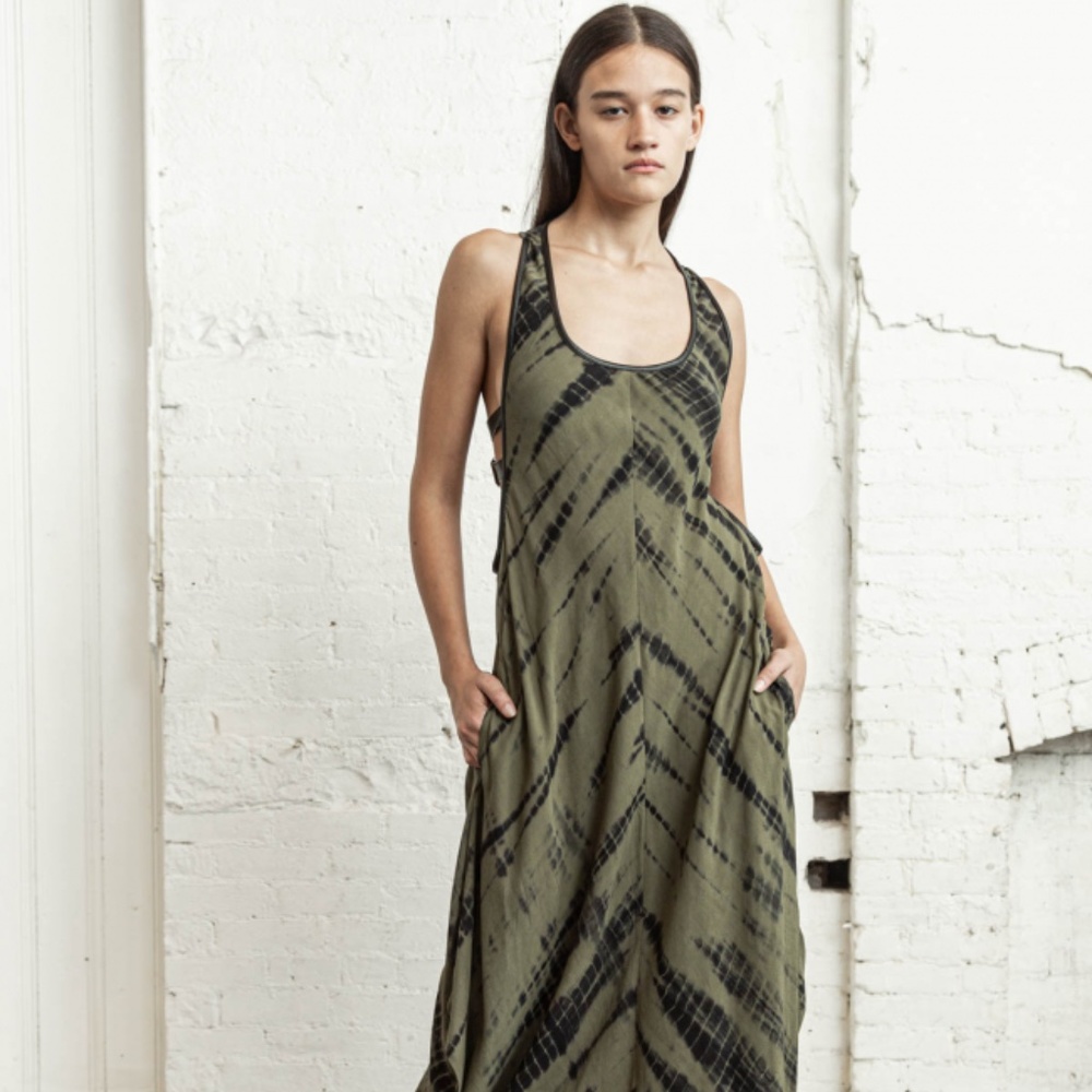 NWT Nicholas K Laro Dress, Olive/Black (M)